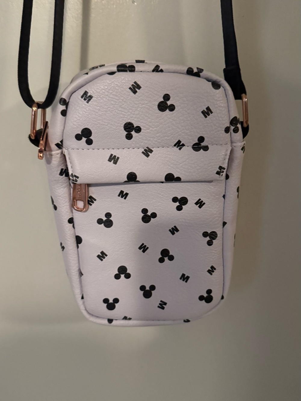 White Patterned Crossbody Phone Bag - Disney Inspired